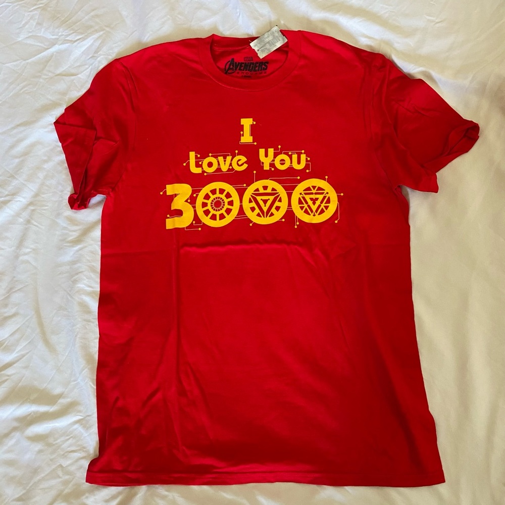 Marvel Iron Man I love you 3000 Comic Con Shirt Medium New